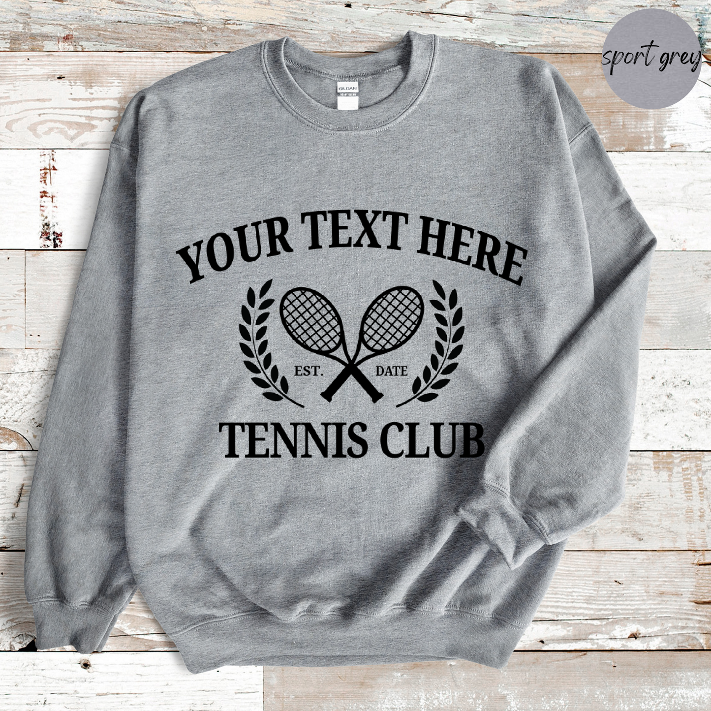 Personalized Tennis Club Sweatshirt